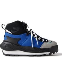 Nike - Sacai Magmascape Suede-trimmed Quilted Mesh High-top Sneakers - Lyst