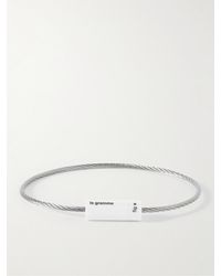 Le Gramme - 5g Recycled Sterling Silver And Brushed-ceramic Bracelet - Lyst
