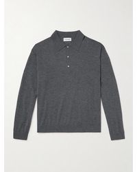 FRAME - Cashmere And Wool-Blend Polo Shirt - Lyst
