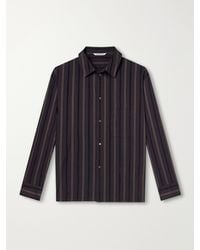 A Kind Of Guise - Gusto Flocked Striped Cotton-Poplin Shirt - Lyst