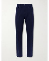 dunhill - Tapered Cotton-blend Twill Trousers - Lyst