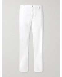 Canali - Straight-Leg Cotton-Blend Twill Trousers - Lyst