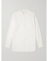 Eleventy - Nehru Lyocell, Linen And Cotton-Blend Shirt - Lyst