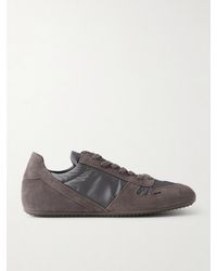 Rick Owens - Minimal Suede And Nylon Sneakers - Lyst