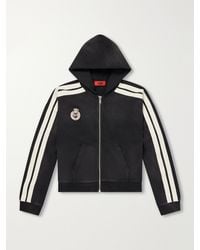 424 - Academy Logo-Appliquéd Cotton-Jersey Zip-Up Hoodie - Lyst