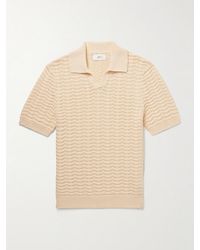MR P. - Pointelle-Knit Organic Cotton Polo Shirt - Lyst