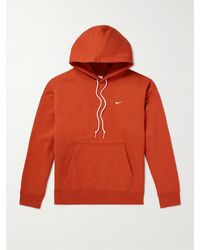 Nike - Solo Swoosh Logo-Embroidered Cotton-Blend Jersey Hoodie - Lyst