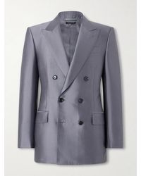 Tom Ford - Double-breasted Silk Blazer - Lyst