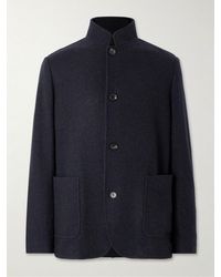 Loro Piana - Spagna Nehru-Collar Unstructured Cashmere-Blend Jersey Suit Jacket - Lyst