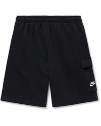 Nike - Sportswear Club Wide-leg Cotton-blend Jersey Cargo Shorts - Lyst