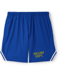 GALLERY DEPT. - Venice Court Wide-Leg Logo-Print Webbing-Trimmed Mesh Shorts - Lyst