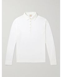 Massimo Alba - Ischia Cotton And Cashmere-blend Polo Shirt - Lyst