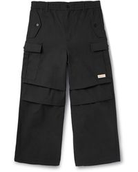 Marni - Wide-leg Cotton-blend Gabardine Cargo Trousers - Lyst