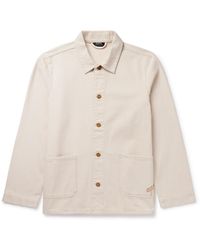 A.P.C. - Kerlouan Logo-Embroidered Recycled Cotton-Twill Overshirt - Lyst