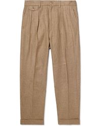 Polo Ralph Lauren - Whitman Straight-leg Prince Of Wales Checked Linen-blend Trousers - Lyst