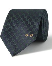 Gucci - 7cm Logo-embroidered Silk-jacquard Tie - Lyst