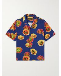 Rag & Bone - Avery Convertible-collar Floral-print Crepe Shirt - Lyst