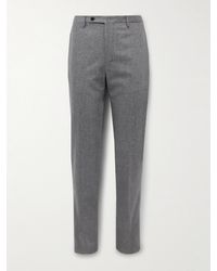 Incotex - Slim-Fit Wool-Blend Flannel Trousers - Lyst