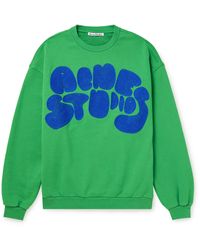 Acne Studios - Logo-embroidered Organic Cotton-jersey Sweatshirt - Lyst