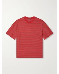 AURALEE - Striped Wool-Jersey T-Shirt - Lyst