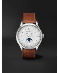 Jaeger-lecoultre - Master Control Calendar Automatic 40Mm Stainless Steel And Leather Watch, Ref No. Q4148420 - Lyst