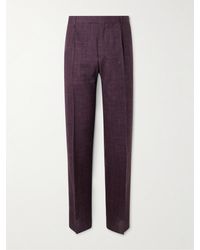 MR P. - Mike Straight-leg Pleated Wool - Lyst