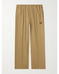 Needles - Straight-leg Logo-embroidered Twill Trousers - Lyst