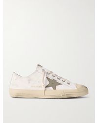 Golden Goose - V-Star 2 Distressed Leather Sneakers - Lyst