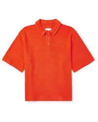 4SDESIGNS - Logo-Embroidered Cotton-Terry Polo Shirt - Lyst