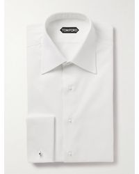 Tom Ford - Double-Cuff Cotton-Piqué Tuxedo Shirt - Lyst
