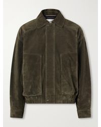 Saint Laurent - Suede Blouson Jacket - Lyst
