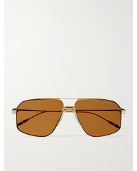 Jacques Marie Mage - Jagger Aviator-style Gold-tone Titanium Sunglasses - Lyst