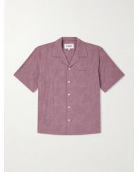 Corridor NYC - Camp Collar Paisley-Embroidered Cotton Shirt - Lyst