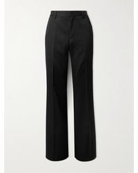 Versace - Straight-leg Pleated Wool-twill Suit Trousers - Lyst