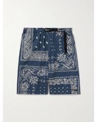 Kapital - Straight-Leg Belted Bandana-Print Patchwork Cotton-Twill Shorts - Lyst