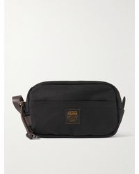 Filson - Rugged Leather-trimmed Cotton-twill Wash Bag - Lyst