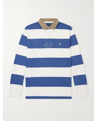 Polo Ralph Lauren - Logo-Embroidered Striped Cotton-Jersey Rugby Shirt - Lyst
