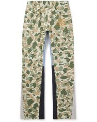 GALLERY DEPT. - Flared Patchwork Camouflage And Logo-Print Cotton-Jersey Sweatpants - Lyst
