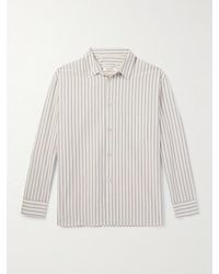 A Kind Of Guise - Striped Cotton-Poplin Shirt - Lyst