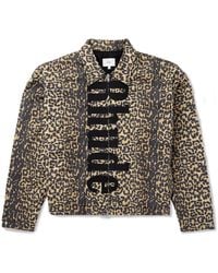 Rhude - Logo-appliquéd Leopard-print Cotton-twill Bomber Jacket - Lyst