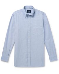 Drake's - Slim-fit Button-down Collar Cotton Oxford Shirt - Lyst