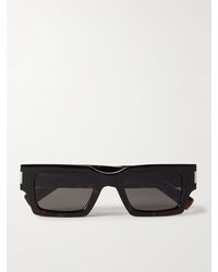 Saint Laurent - Square-frame Tortoiseshell Acetate Sunglasses - Lyst