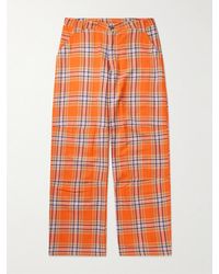 Collina Strada - Clover Checked Cotton-Flannel Trousers - Lyst