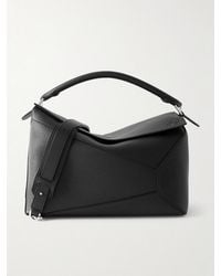 Loewe - Puzzle Edge Large Logo-Debossed Full-Grain Leather Messenger Bag - Lyst
