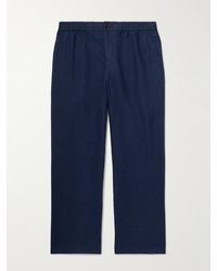 MR P. - Arthur Wide-Leg Linen Drawstring Trousers - Lyst