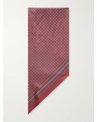 Saint Laurent - Printed Silk-twill Scarf - Lyst