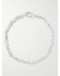 Hatton Labs Collana in argento con perle Gnocchi - Bianco