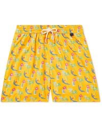 Rubinacci - Straight-leg Mid-length Printed Swim Shorts - Lyst