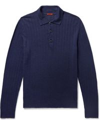 Barena - Pevaron Ribbed Linen And Cotton-blend Polo Shirt - Lyst