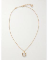 Gucci - Crest- And-Tone Pendant Necklace - Lyst